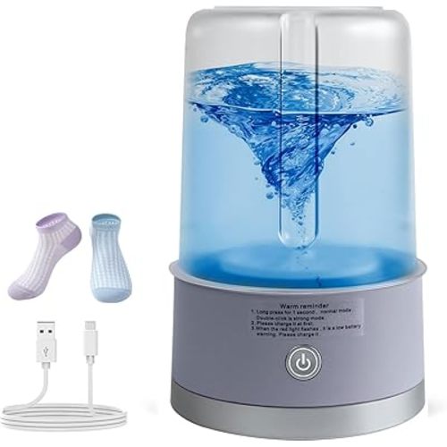 Portable Mini Washing Machine | Compact Deep Cleans Underwear, Baby Clothes, Small Laundry | Lightweight for Apartment, Dorm, Hotel, Travel & Camping | Quiet Energy-Efficient（Purple）