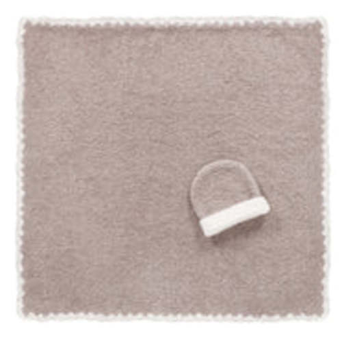 Baby Blanket with Cap - Solid with Contrast Trim | Kashwere