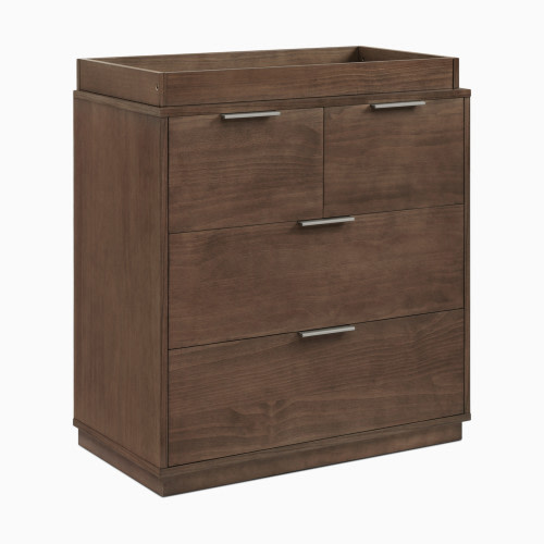 Delta Children Forever 4 Drawer Dresser with Changing Top and Interlocking Drawers - Teak Brown
