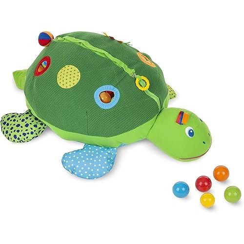 Melissa & Doug Kids Turtle Ball Pit with 60 Balls, Green