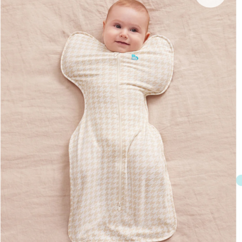 Swaddle Up™ 1.0 TOG Cotton Tan Houndstooth