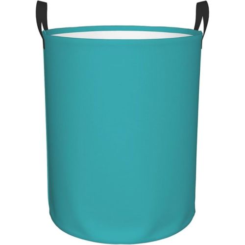 Large Laundry Hampers, Solid Teal Collapsible Laundry Basket Waterproof Dirty Clothes Storage Bag Organizer Containers for College Dorms