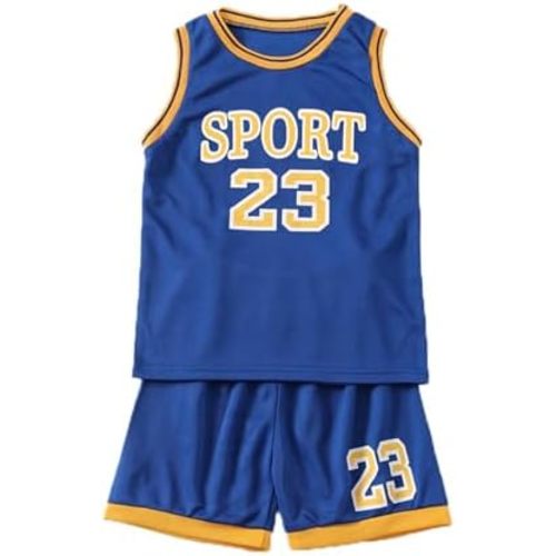 Toddler Baby Boys Basketball Jersey Outfit Toddler Kids Sports Shorts Set Summer Clothes Tank Top Track Shorts