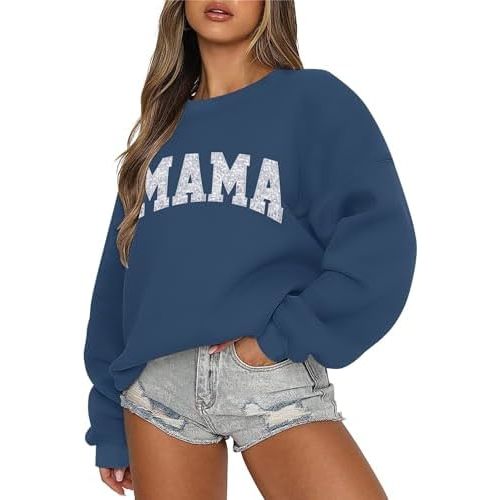 LOMON Crewneck Sweatshirt for Women Casual Oversized Pullover Hoodies Long Sleeve Fleece Tops Sweater