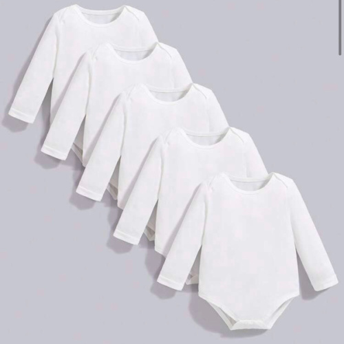 SHEIN Playful Pals 5pcs/Set Baby Boy Casual Solid Color Long Sleeve Bodysuit, Suitable For All Seasons Chic Outfits For Autumn/Winter | SHEIN USA