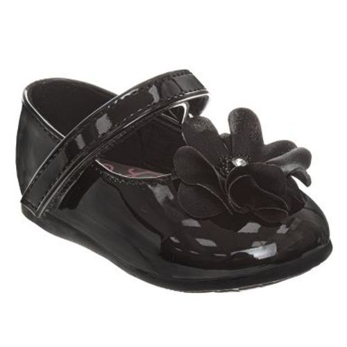 Josmo Infant Girls Dress Shoes, Black Patent, 4