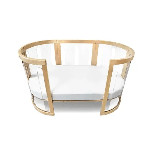 Babyhood Amani Bebe Oval Fitted Sheet - White | Baby Bunting AU