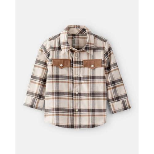 Baby Boy Western Plaid Cotton Long-Sleeve Button-Down - OshKosh | Carter's