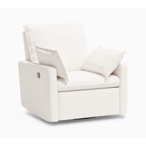Paxton Pillow Manual Recliner Performance Recycled Boucle Ivory
