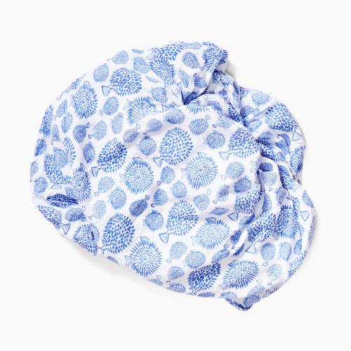 Lewis 100% Organic Muslin Crib Sheet - Blowfish