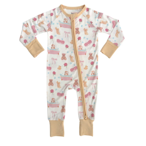 Bath Time Zipper Romper In my Jammers