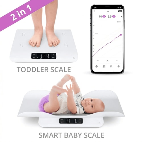Free Shipping! Greater Goods Baby Scale Digital Infant Toddler Wiggly Baby Weighing with App Tracking