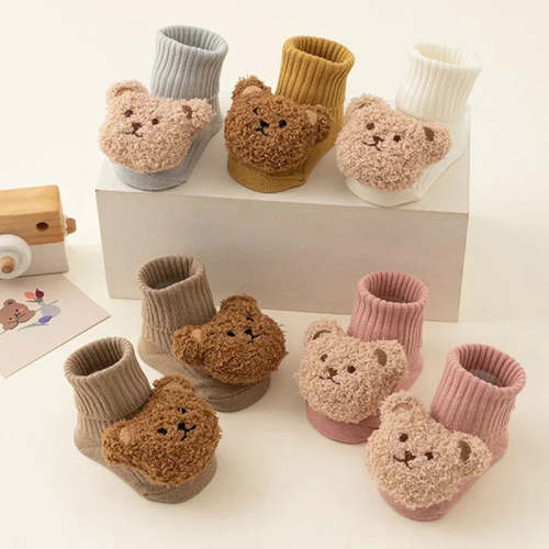 Cute Cartoon Bear Anti-Slip Baby Socks