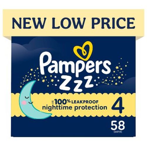 Pampers Swaddlers Overnight Diapers - Size 4 - 58ct