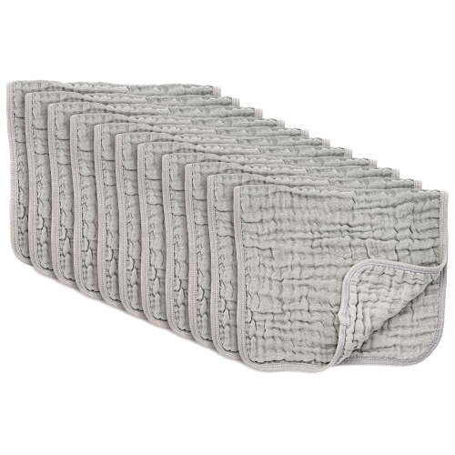 Baby Muslin Burp Cloths - 11 Pack Large 100% Cotton - Washcloths 6 Layered Absorbent Burping Cloth Extra Absorbent Baby Burp Cloth Extra Soft for Boys and Girls