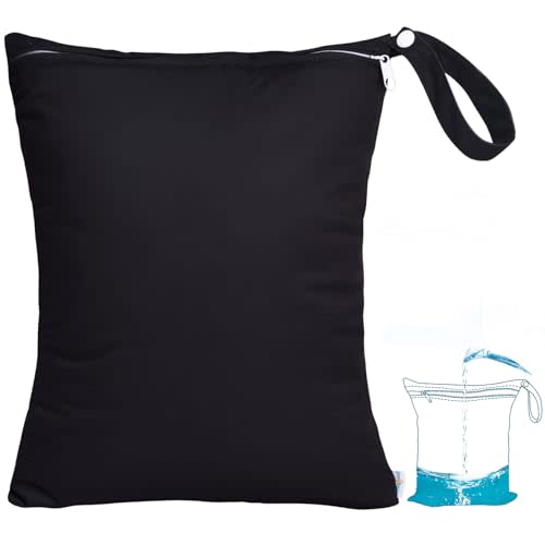 babygoal Waterproof Wet Dry Bag for Swimsuit, Reusable Bag for Travel, Food Storage, Stroller, Daycare, Baby Diapers, Yoga, Beach, Pool, Wet Clothes