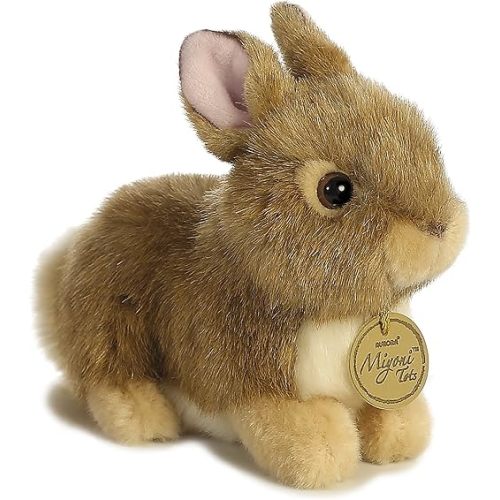 Aurora Miyoni Tots 6.5" Baby Bunny Tan Adorable Stuffed Animal