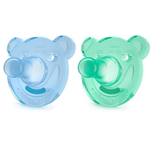 Philips Avent Soothie Shapes Pacifier, Green/Blue, 3+ months, 2 pack