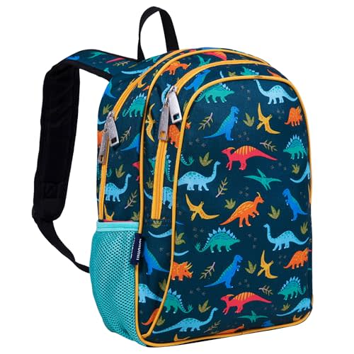 Wildkin 15-inch Kids Backpack – Durable, Padded, Adjustable for School & Travel - Jurassic Dinosaurs