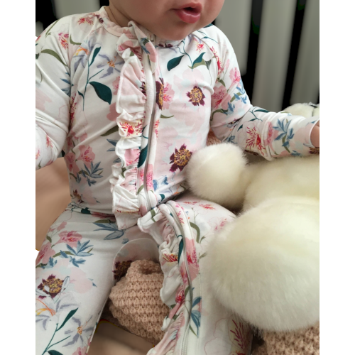 Lilly Bamboo Footie for Baby Girls - MA-MA NYC