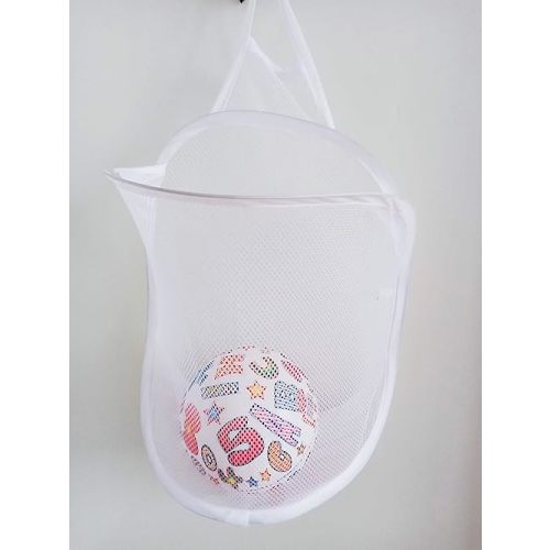 Heng happy Small Mesh Hanging Laundry Hamper Basket, Mesh Hamper, Wall Dirty Clothes basket