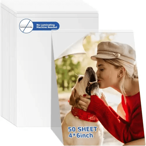 50 Sheets Self Seal Laminating Pouches 4x6 Self Adhesive Laminating Sheet No Heat No Laminating Machine Needed for Photos Index Cards