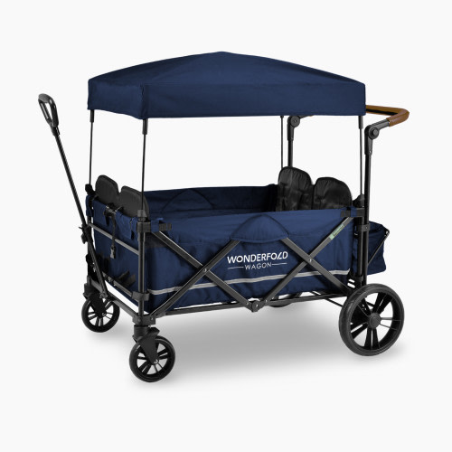 WonderFold Wagon X4 Push + Pull Stroller Wagon - Sapphire Navy