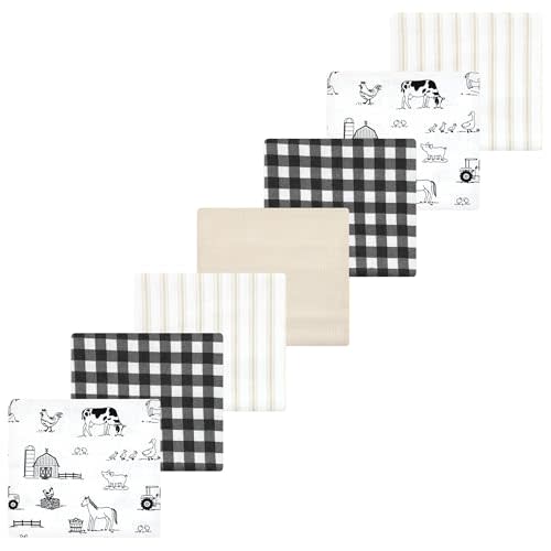 Luvable Friends Little Treasure Flannel Receiving Blankets 7pk