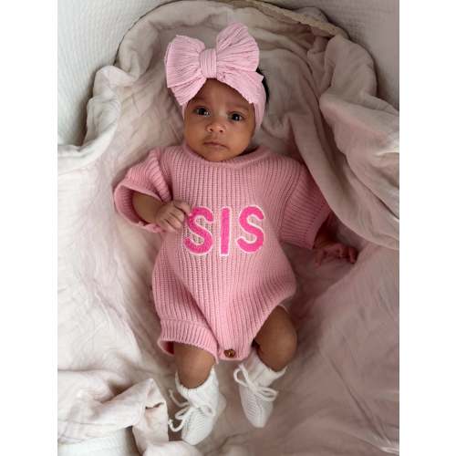 Sis Sweater Romper, Pink