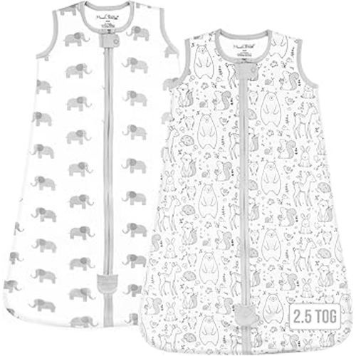 Mama Cheetah Baby Sleep Sack 2.5 TOG, Organic Cotton Baby Wearable Blanket with Two-Way Zipper, Swaddle Transition Baby Sleeping Bag for Newborn Infant Toddler Boy Girl, 0-6 Months