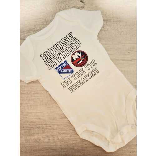 House divided Bodysuit| Tie breaker shirt| Baby announcement| Hockey inspired baby shirt| Hockey baby| House Divided Baby