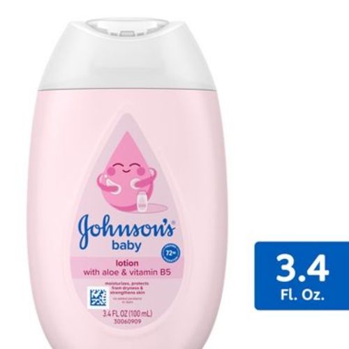 Johnson's Moisturizing Mild Pink Baby Body Lotion, Coconut Oil for Delicate Skin, Hypoallergenic - 3.4 fl oz