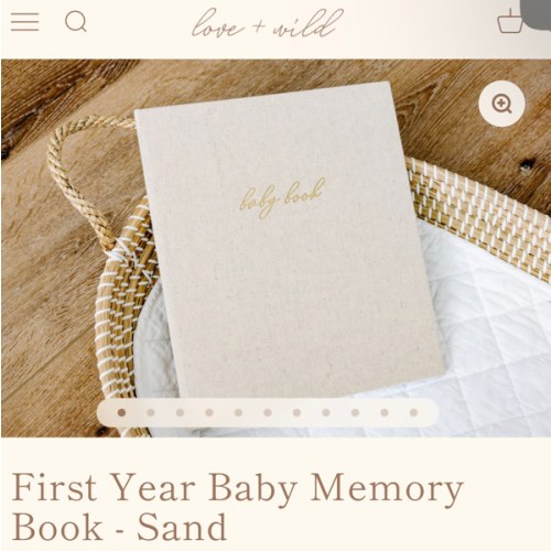 First Year Baby Memory Book - Sand