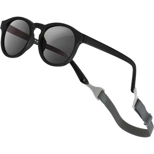 Baby Sunglasses with Strap Polarized Flexible UV400 for Infant Toddler Boys Girls Age 0-24 Months