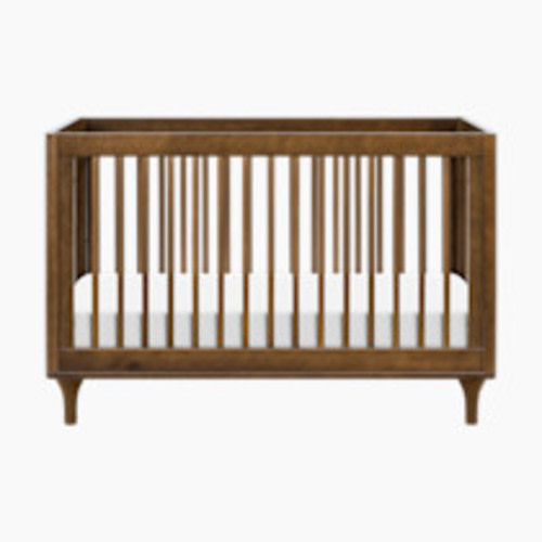 babyletto Lolly 3-in-1 Convertible Crib with Toddler Bed Conversion Kit - Natural Walnut