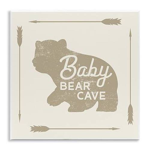 Stupell Home Decor Baby Bear Cave Animal Plaque Wall Decor