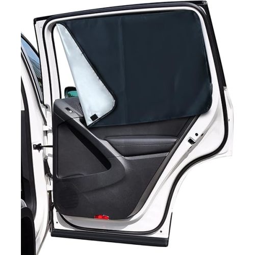 Lechin Car Window Shades for Side Window (2 Pack) - Car Window Shade for Baby - 31.5 * 20 in - with 10 M40 Magnets - Block Heats and UV Rays