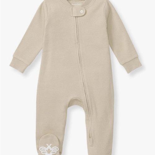 Burt's Bees Baby Boys Sleep and Play PJs, 100% Organic Cotton One-Piece Zip Front Romper Jumpsuit Pajamas