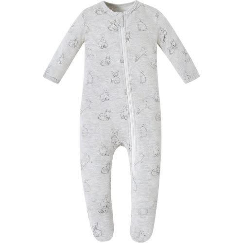 Organic Cotton Baby Footed Pajamas- 6-12 Months