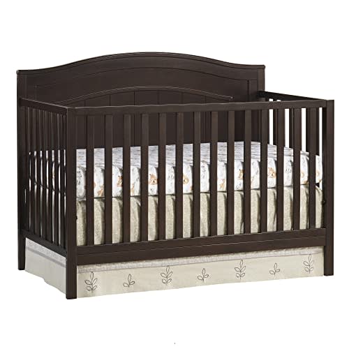 Oxford Baby North Bay 4-in-1 Convertible Crib, Espresso Brown, GreenGuard Gold Certified