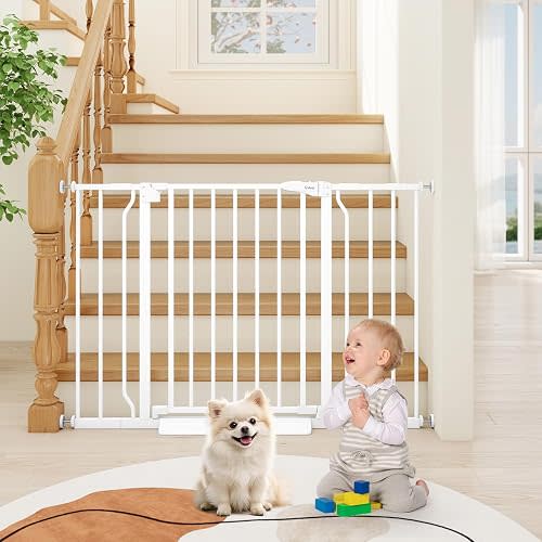 29"-45" Baby Gate for Stairs & Doorways, Auto Close Dog Gate Indoor