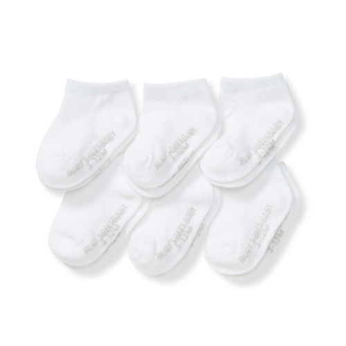 Solid Organic Cotton Baby Ankle Socks 6 Pack