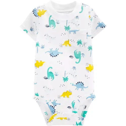 Dinosaur Bodysuit - White