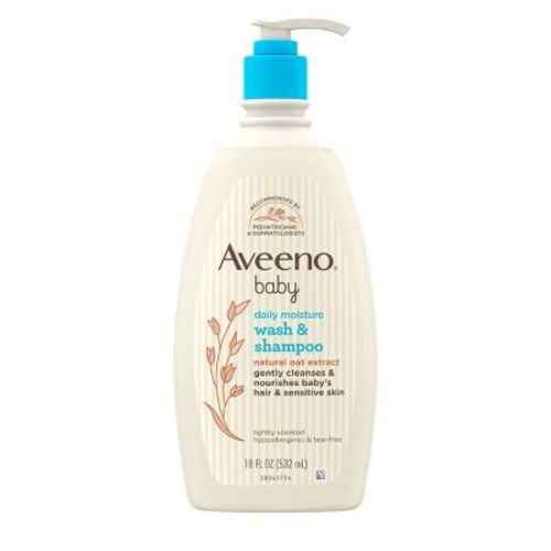 Aveeno Baby Daily Moisture Gentle Body Bath Wash & Shampoo - Lightly Scented - 18 fl oz