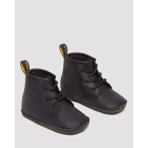 Newborn 1460 Auburn Leather Booties in Black | Dr. Martens