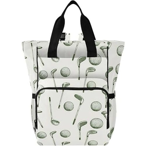 Diaper Bag Backpack Tote Multifunction Baby Nappy Changing Bags Golf Culb Large with Stroller Straps Travel