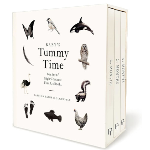 Baby's Tummy Time Book Box Set: A 3-Book Box Set of High-Contrast Art for Visual Stimulation at Tummy Time (Tabitha Paige Children's Book Series)