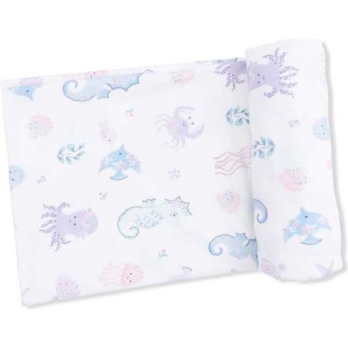 Floral Sea Creatures, Swaddle Blanket - Angel Dear | Maisonette
