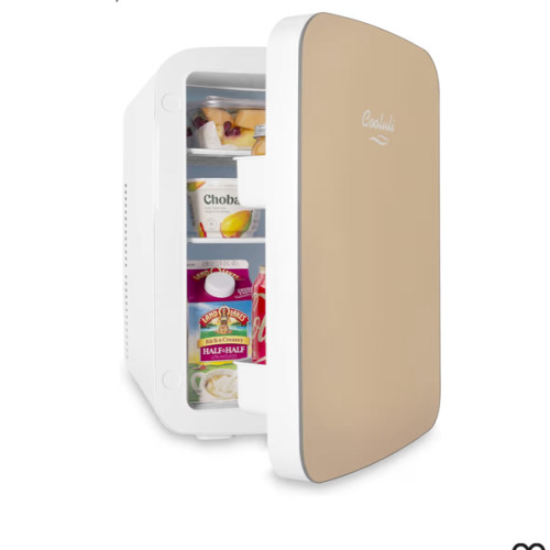 Amazon.com: Cooluli 15L Mini Fridge for Bedroom - Car, Office Desk & College Dorm Room - 12v Portable Cooler & Warmer for Food, Drinks, Skincare, Beauty & Makeup - AC/DC Small Refrigerator with Glass Front, Black