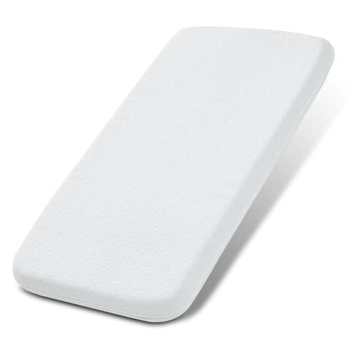 NeoBorn Baby Bassinet Mattress Pad, 33 x 19 x 2 Inch, Dual-Sided Foam | Removable Washable and Waterproof Cover Fit for ANGELBLISS 3 in 1/BabyBond/Jimglo Baby Bassinet